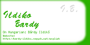 ildiko bardy business card